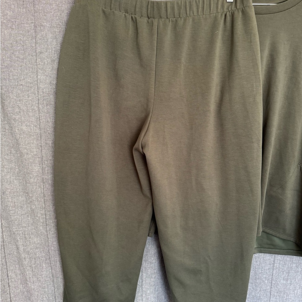 Set- LOGO Lori Goldstein Sweatshirt 1X & Pants XLP Pullover Oversize Lagenlook - Picture 5 of 6